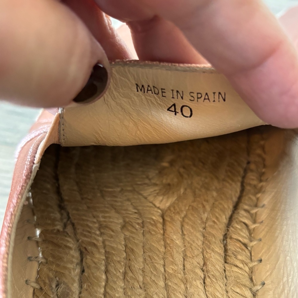 Jimmy Choo Women Espadrille 10 Copper Shoes‎  Metallic Jute Trim Size 40 Slip On - Picture 10 of 11